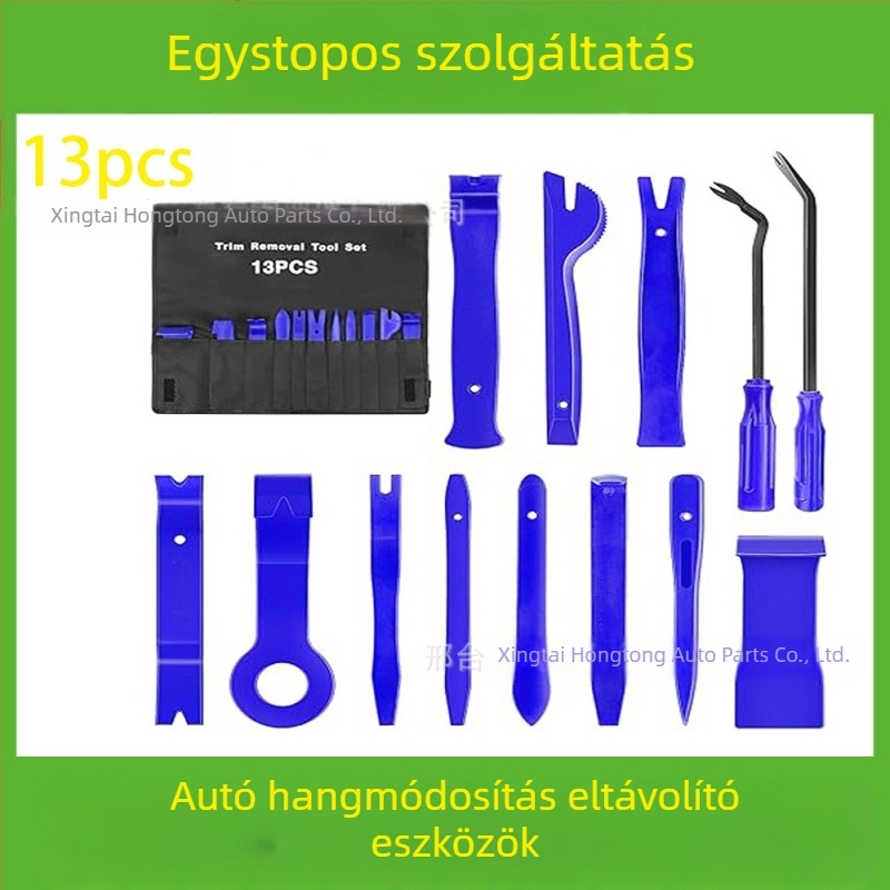 Autóipari műanyag alkatrészek eltávolító szerszámkészlet alkalmas audio lökhárító, műszerfal, belső csatok stb. eltávolítására. A gyártó specializálódott...