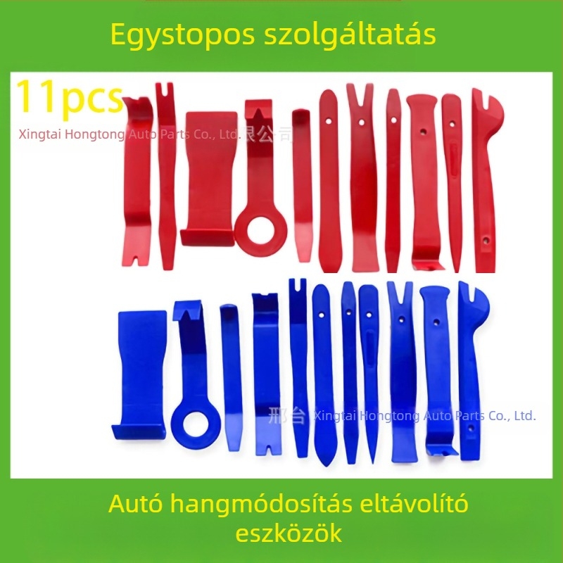 Autóipari műanyag alkatrészek eltávolító szerszámkészlet alkalmas audio lökhárító, műszerfal, belső csatok stb. eltávolítására. A gyártó specializálódott...