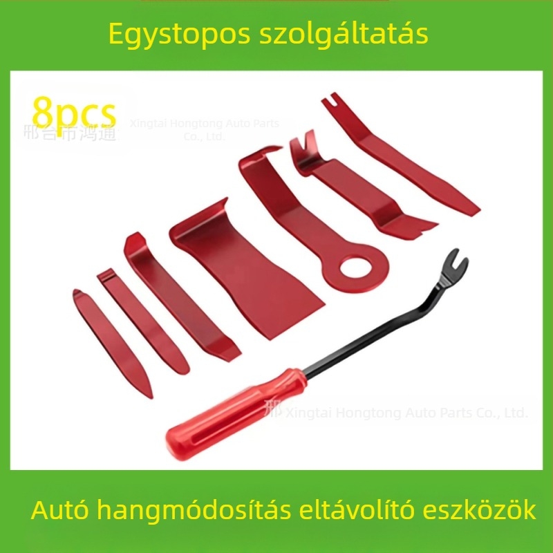 Autóipari műanyag alkatrészek eltávolító szerszámkészlet alkalmas audio lökhárító, műszerfal, belső csatok stb. eltávolítására. A gyártó specializálódott...