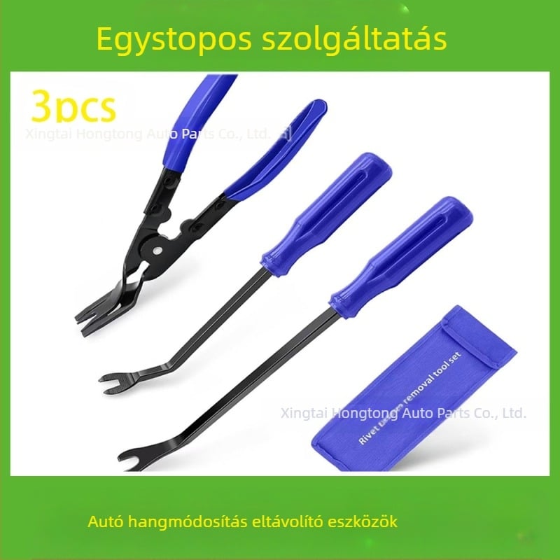 Autóipari műanyag alkatrészek eltávolító szerszámkészlet alkalmas audio lökhárító, műszerfal, belső csatok stb. eltávolítására. A gyártó specializálódott...