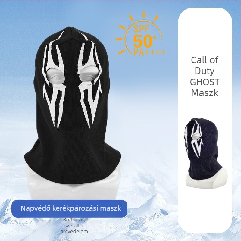 Határokon átnyúló gyártók Halloween cs fejfedő call of duty személyiség szellem fejfedő szélálló meleg lovagló fejfedő maszk