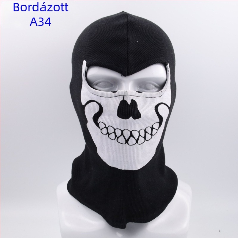 Határokon átnyúló gyártók Halloween cs fejfedő call of duty személyiség szellem fejfedő szélálló meleg lovagló fejfedő maszk