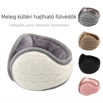 Téli fülvédők, meleg, kötött, nyolc karakteres, összecsukható, hátsó fültok, fülvédő, őszi és téli meleg fülvédők