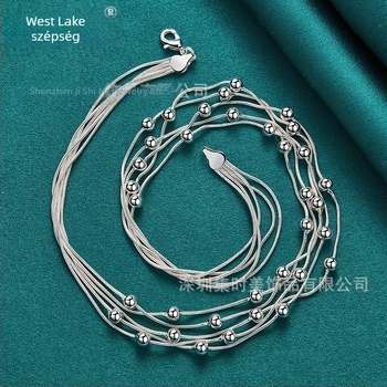 West Lake Beauty Geometriai Fémgyöngyös Nyaklánc