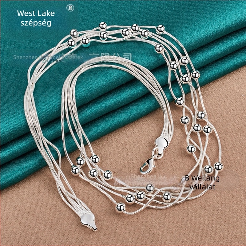 West Lake Beauty Geometriai Fémgyöngyös Nyaklánc