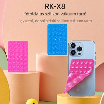 Telefon tartó kettős szilikon vákuumsapkával – fúrás nélküli falra szerelhető, öntapadós hátlappal