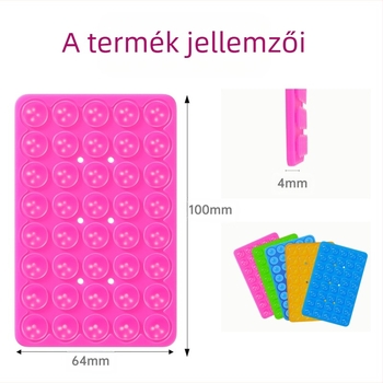 Telefon tartó kettős szilikon vákuumsapkával – fúrás nélküli falra szerelhető, öntapadós hátlappal