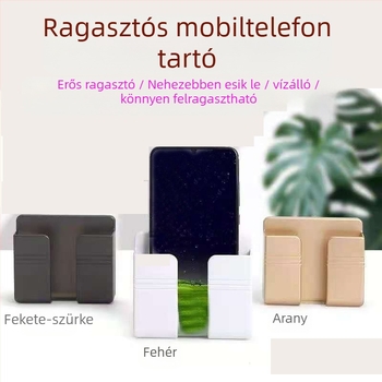 Ragasztó falra szerelhető telefon-tartó – műanyag, általános kompatibilitás, testreszabható