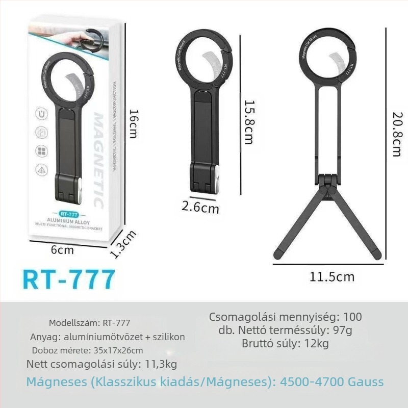 MagSafe-kompatibilis telefon-tartó – asztali forgó tripod a fényképezéshez és élő közvetítéshez (alumíniumötvözet; MagSafe kompatibilitás; 360° forgás; asztali rögzítés; hordozható dizájn)