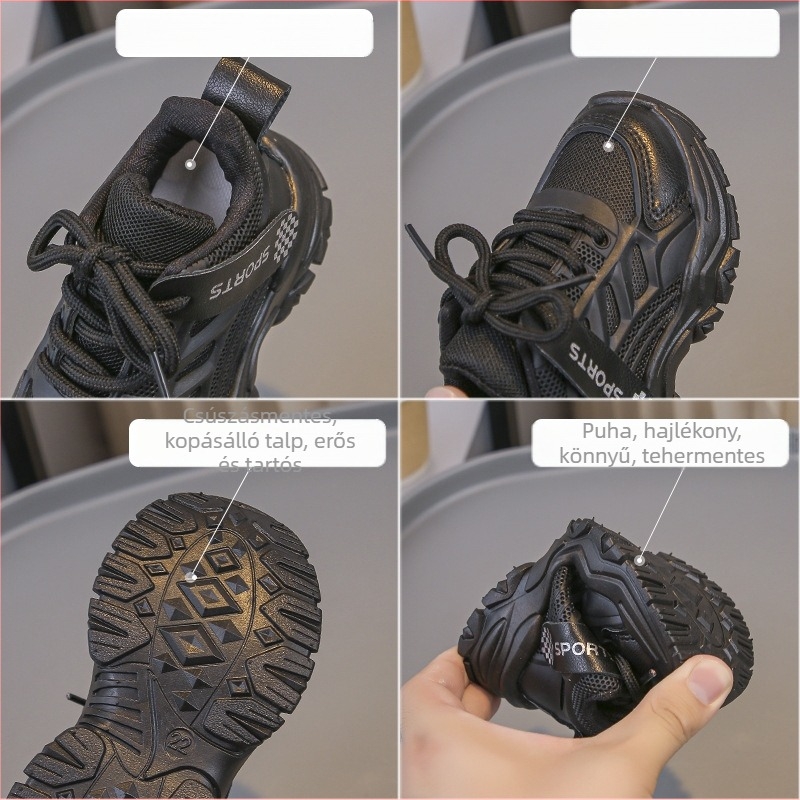 Uniszex futócipők – PU+mesh felsőrész, gumírozott talp, könnyű, lélegző, csúszásmentes, ősz 2024, Taizhou, Zhejiang