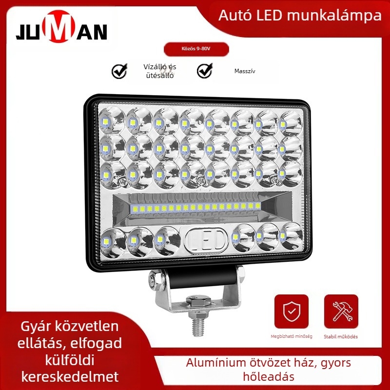 Autó LED munkalámpa – 48LED, 144W, 9-80V, 7200LM, 6500K