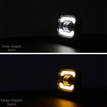 Azure LED ködlámpa terepjáróhoz — Angel Eye, négyzet alakú, Z0132, 40W, 10-100V, 122x92 mm, 6500K, 30 000 h