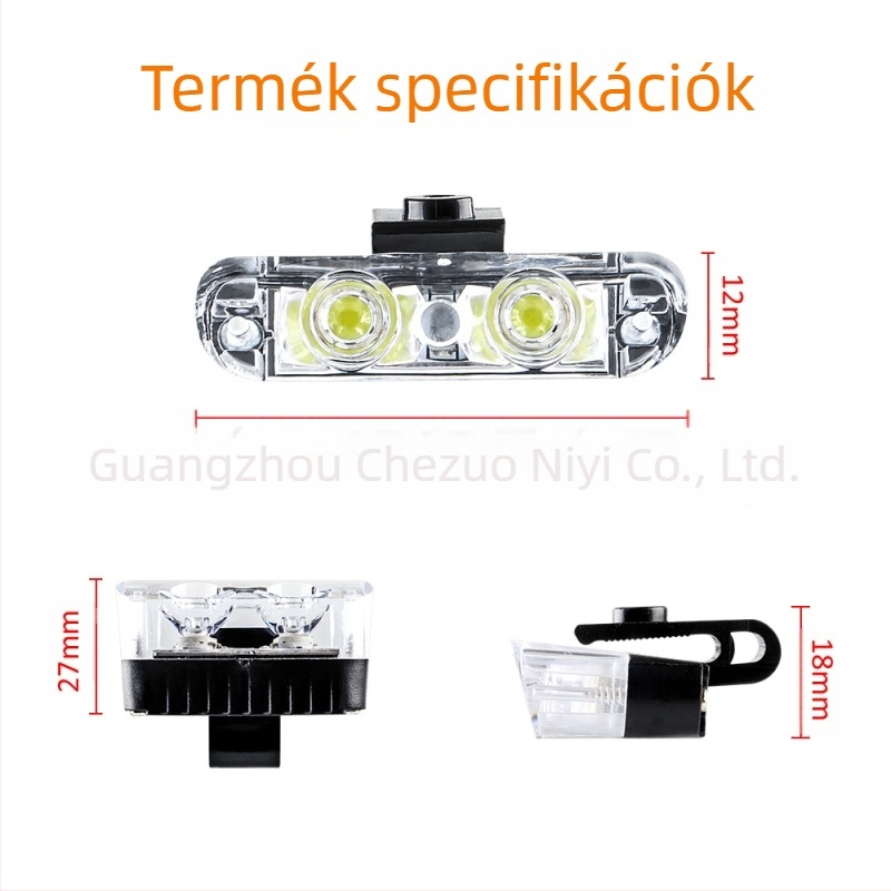 Autó grille LED figyelmeztető fény vezeték nélküli távirányítással, két LED-del, 1–8 LED konfiguráció, ABS+LED (12V, 16W, 0.3A)