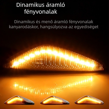 BMW E70/E71 X3/X6 LED oldalsó irányjelző lámpa — 12V, 6000K, 3W, modell PZ068-2LY