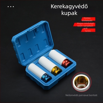 Pneumatikus dugókulcs készlet — Luofan acél, krómozott bevonat