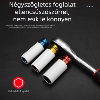 Pneumatikus dugókulcs készlet — Luofan acél, krómozott bevonat