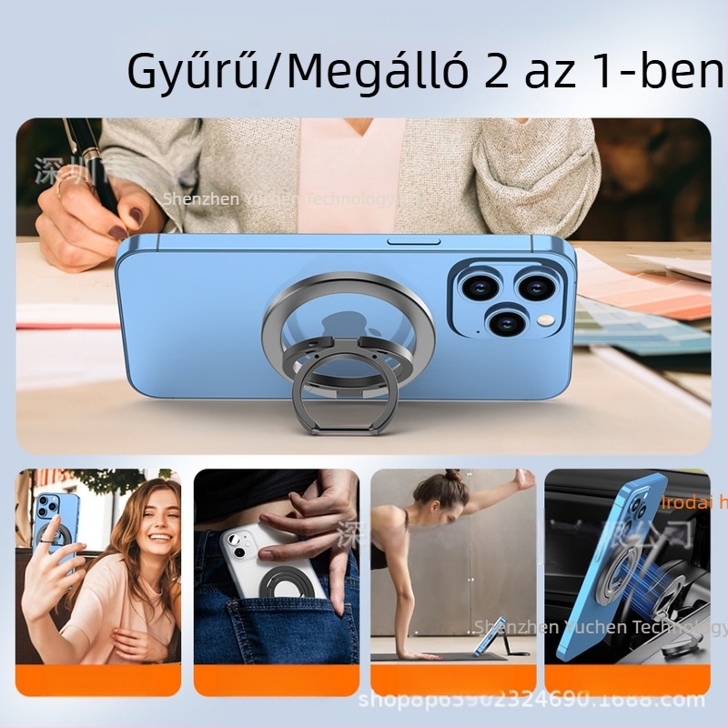 Gyűrűs telefontartó, cinkötvözetből, testreszabható, általános stílus