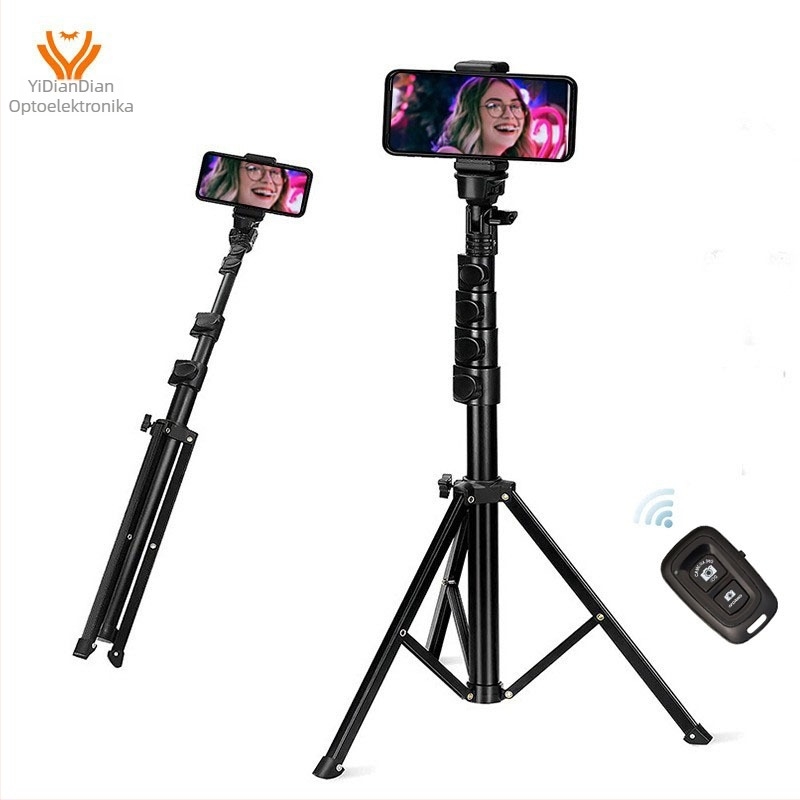 Mobiltelefon tripod összecsukható kivitelben, magasság max. 1,6 m, csőátmérő 25 mm, 4 csuklópont, teherbírás 2 kg