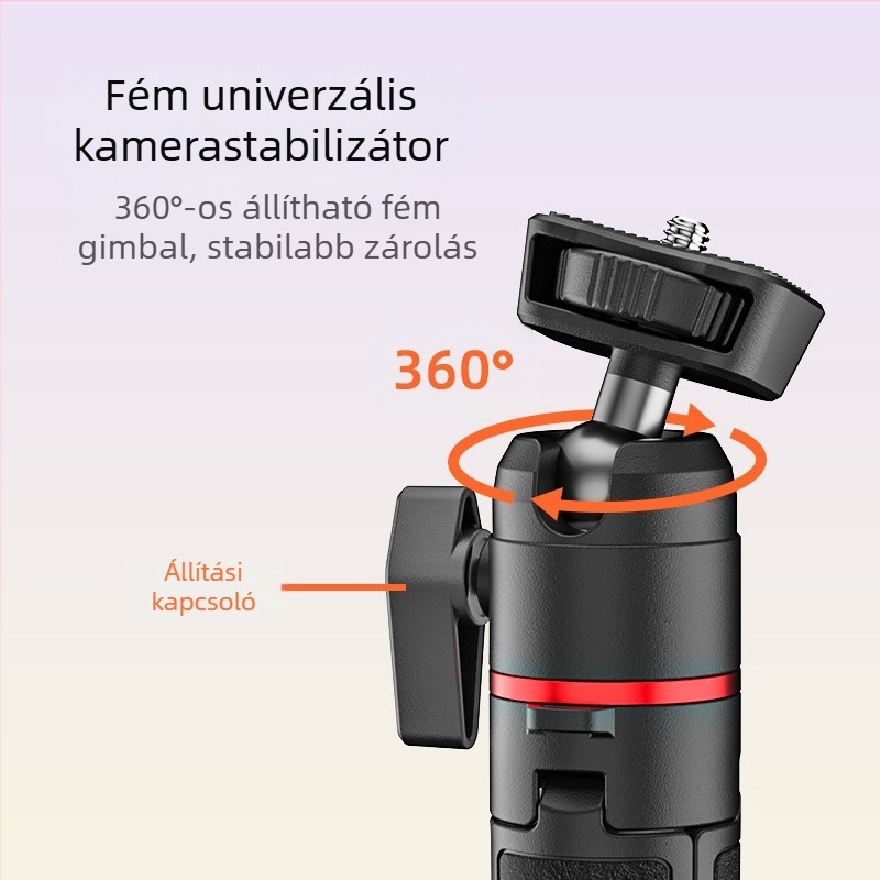 Mini asztali lazy stand kamera- és telefonhoz, alumínium kivitel, testreszabható, általános stílus