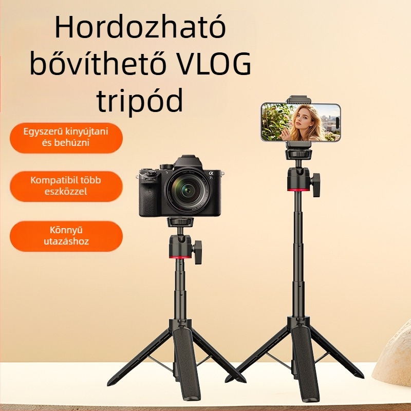 Mini asztali lazy stand kamera- és telefonhoz, alumínium kivitel, testreszabható, általános stílus