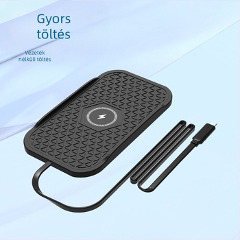 Autóban használható vezeték nélküli töltő Apple és Huawei telefonokhoz – 15W gyors Qi töltés, QC3.0, 2A kimenet