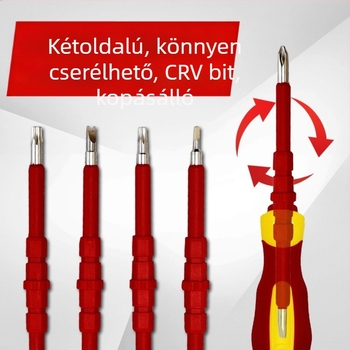 Tonghe 29-in-1 szigetelt csavarhúzó készlet, mágneses króm-vanádium acél bitek elektromos szerelőknek és otthoni javításokra.