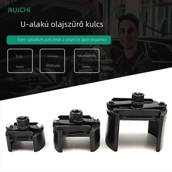 Ruichi 8600 kétcsapos állítható olajszűrő kulcs, 45# acél, az olajszűrő elem szétszerelésére és szerelésére, súly 0,44 kg