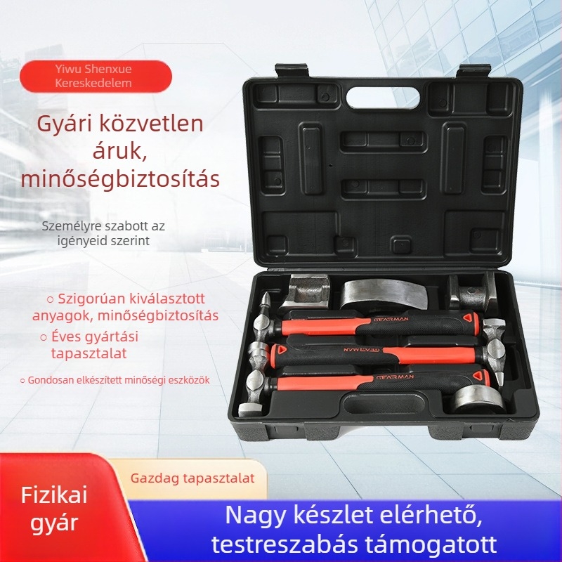 GEARMAN Kovas lemez-hammer készlet vas alátéttel, robbanásálló, ütésálló, claw hammer