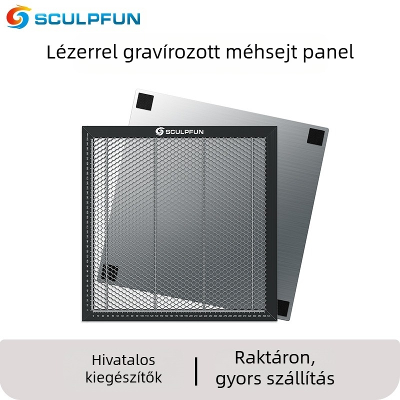SCULPFUN Méhsejt szerkezetű lemez lézergravírozáshoz, HCP400*400