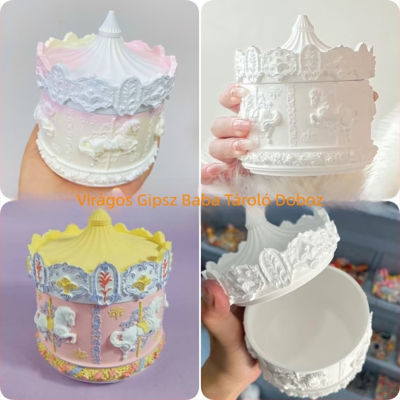 DIY gipsz-baba készlet latex formával graffitivel – kézzel festett, szülő-gyermek kreatív tevékenység (Colorful Mold; 15–35 évesek; Férfi)