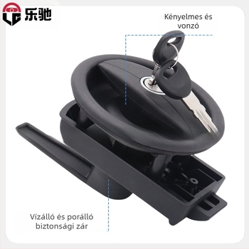 Lechi S6232 rejtett kör alakú ajtózár, cink ötvözetből, alkalmas fa-, vas-, alumínium-, műanyag és acél ajtókhoz