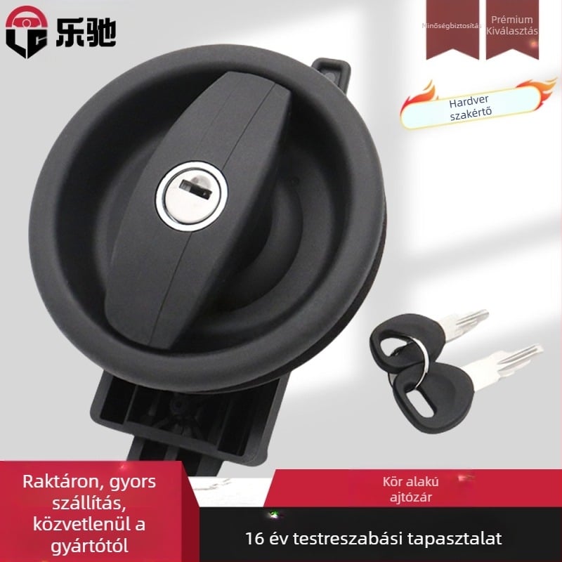 Lechi S6232 rejtett kör alakú ajtózár, cink ötvözetből, alkalmas fa-, vas-, alumínium-, műanyag és acél ajtókhoz