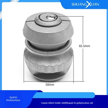 Shuangxuan TLK-06A Gömbzár trailerhez, vasból készült test, ezüst spray felülettel