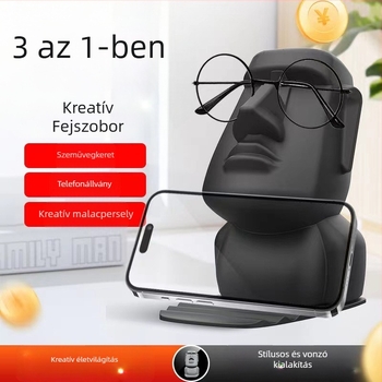 Műanyagból készült, univerzális dizájnnal rendelkező asztali állvány telefonhoz, pénzgyűjtővel és szemüveg tartóval, testreszabhatóság és magánmárkák támogatása