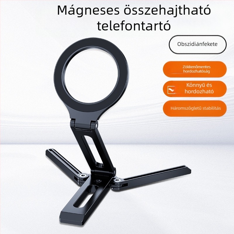 Asztali telefonállvány MagSafe-készülékhez, hordozható összecsukható trípód, univerzális dizájn
