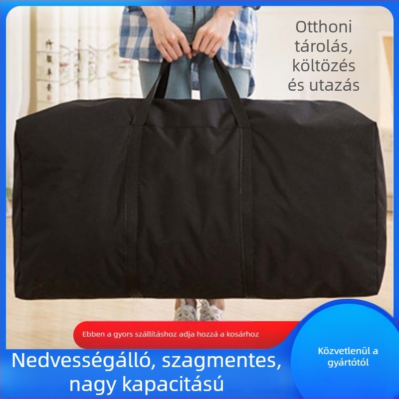 Oxford anyagú tároló táska, 56–75 L, uniszex, lélegző, vízálló, kopásálló, egyszínű mintázat, Boren márka, alkalmas szabadidős utazásokhoz