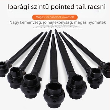 Dedong csattos kulcs, kétirányú működés; króm-vanádium acél; matt felület; tömeg 1