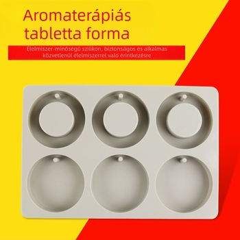 Szilikon aromaterápiás forma illatos viaszok készítéséhez, szabálytalan alak, 6 rekeszes tortaforma, egy OPP zacskóban