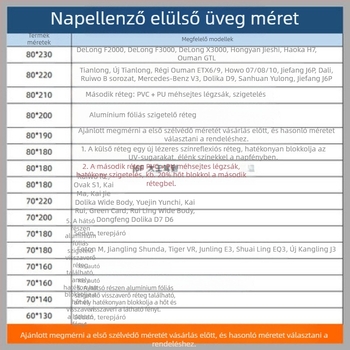 Autó tetőre szánt napvédő függöny, alumíniumfólia, szívócsészékkel történő felszerelés, Original Wind stílus