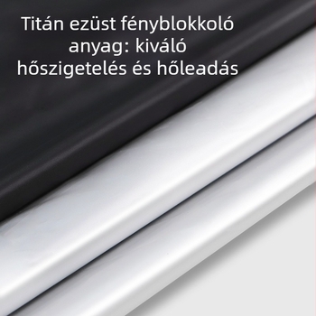 Autó első szélvédőjére szóló árnyékoló – alumíniumfólia, teleszkópos szerelés, fedés a frontális területre; testreszabható feldolgozás és logó nyomtatás