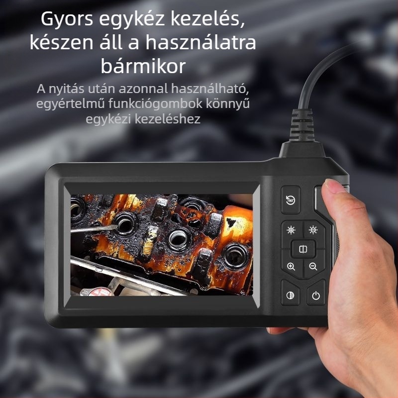 Jiuxi HD810 ipari csőendoszkóp – 8 mm-es szonda, 70° látómező, IP68 vízálló, csővezetékekhez