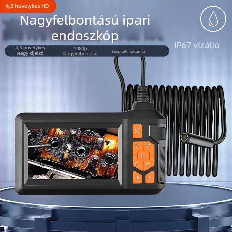 Jiuxi HD810 ipari csőendoszkóp – 8 mm-es szonda, 70° látómező, IP68 vízálló, csővezetékekhez