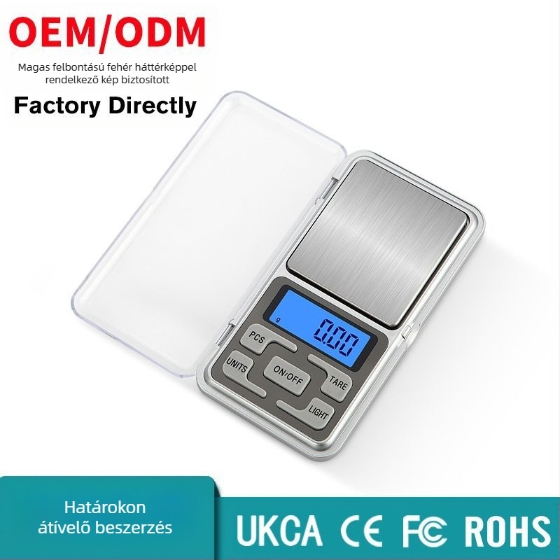 DH-668 otthoni használatra szánt elektronikus mérleg, kompakt hordozható mérleg, elektronikus mérés, 2×AAA energiaellátás, többfunkciós, mérési tartomány 500 g