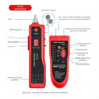 Hálózati vonalkereső (Modell BJ-2106; Funkció: vonalak felkutatása és igazítása; Tömeg: 350 g; Garancia: 1 év)