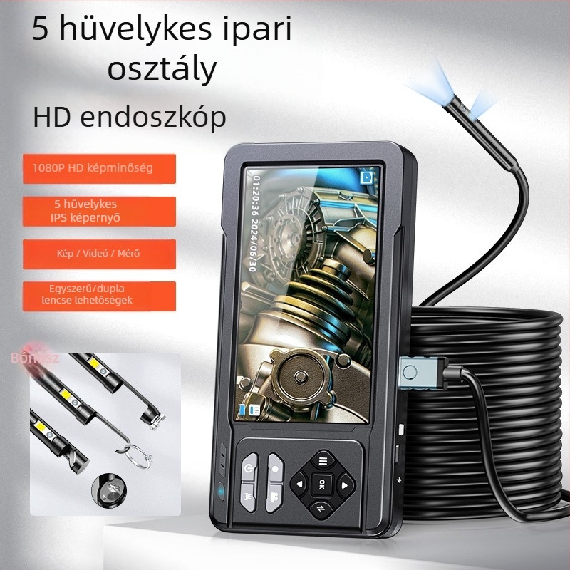 ES03 Autó Endoszkópos Kamera, 8 mm szonda, 70° széles látószög, 50 cm működési hossz, 1080P, IP67 vízálló