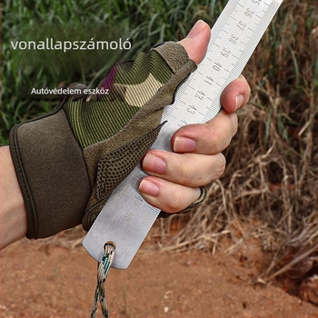 Autóhoz szerelhető, többfunkciós fém mérőrúddal – kézzel készített, rozsdamentes acél, edzett kovácsolt acél, önvédelmi eszköz