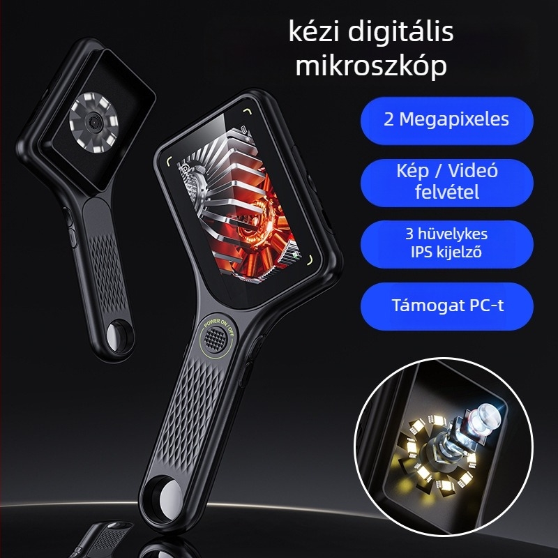 Kézi digitális mikroszkóp HD nagyítással elektronikai javításhoz
