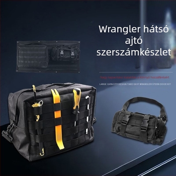 Hátsó ajtó tároló táska – vászon anyagú, fogantyúval, felakasztható