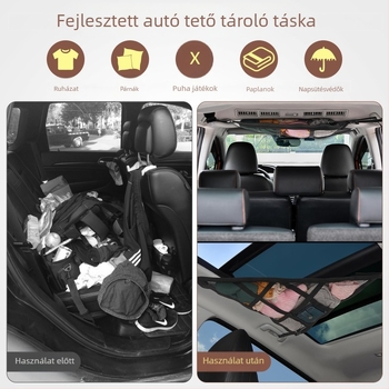 Autó belső tető Cargo háló, dupla rétegű, személyre szabható privát címkével; alkalmas utazásokhoz és használatra műhelyekben, raktárakban