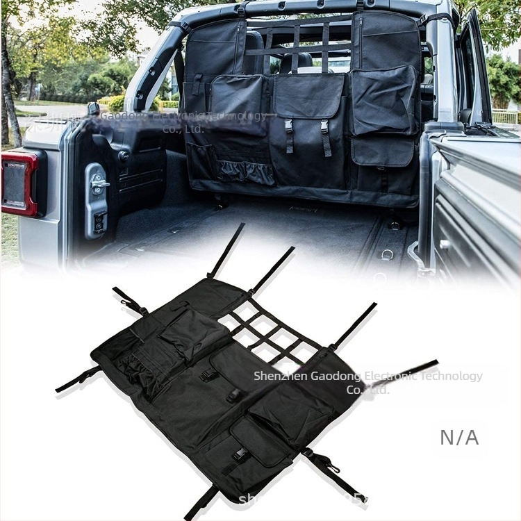 Hátsó ülésre szerelt hálós tároló a Jeep Wrangler JK/JL-hez (2007–2021) – 4 ajtós, testreszabható